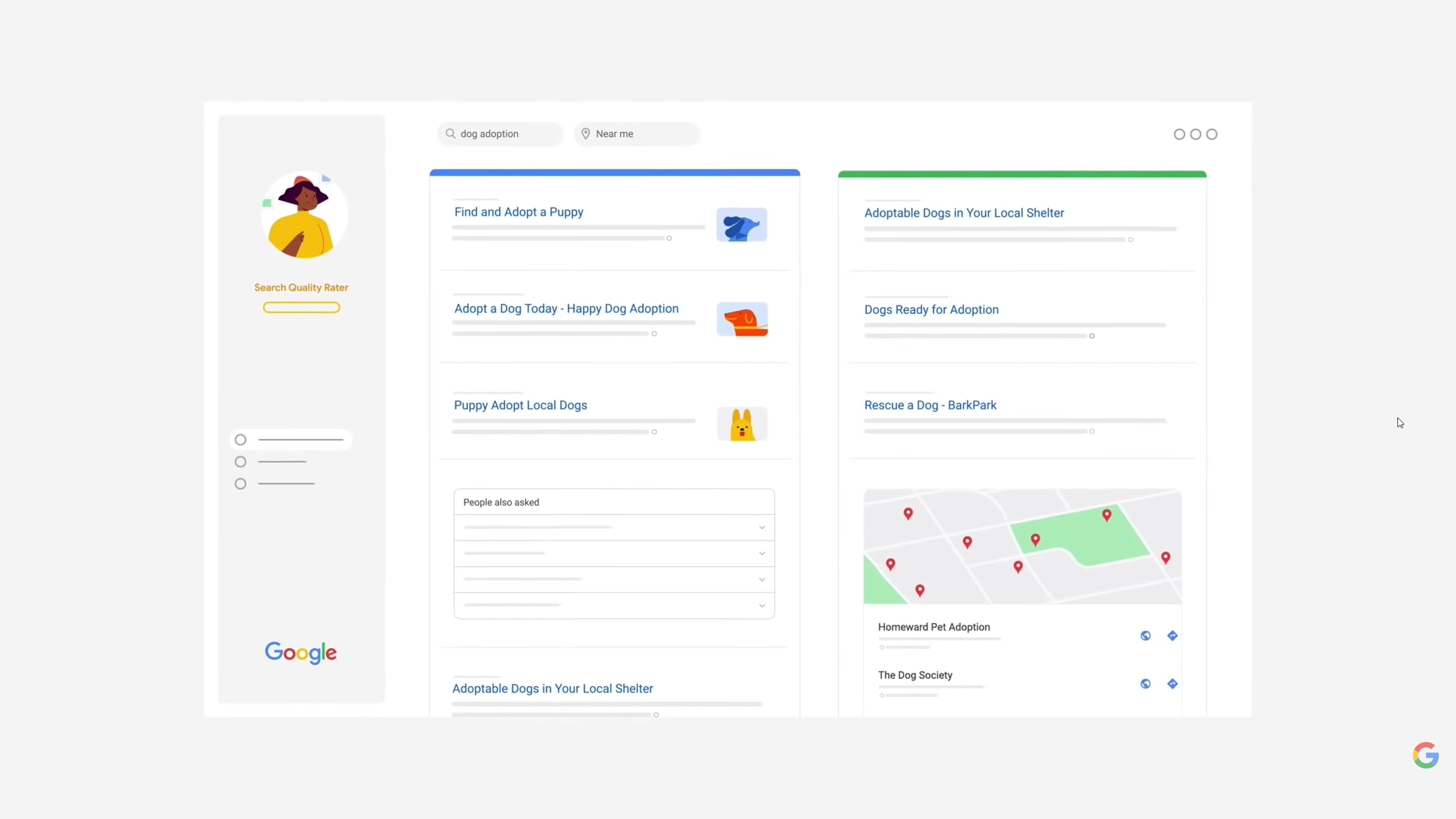 Illustration du mode de fonctionnement des Google Quality Raters